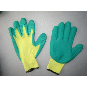 10g Polyester Liner Latex Coated Chemical Glove--5242. Gn